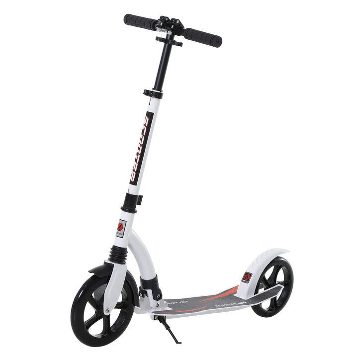 HOMCOM Kinderscooter, Kickscooter mit Stossdämpfung, Tretroller, Klappbar und Höheverstellbar, ab 14
