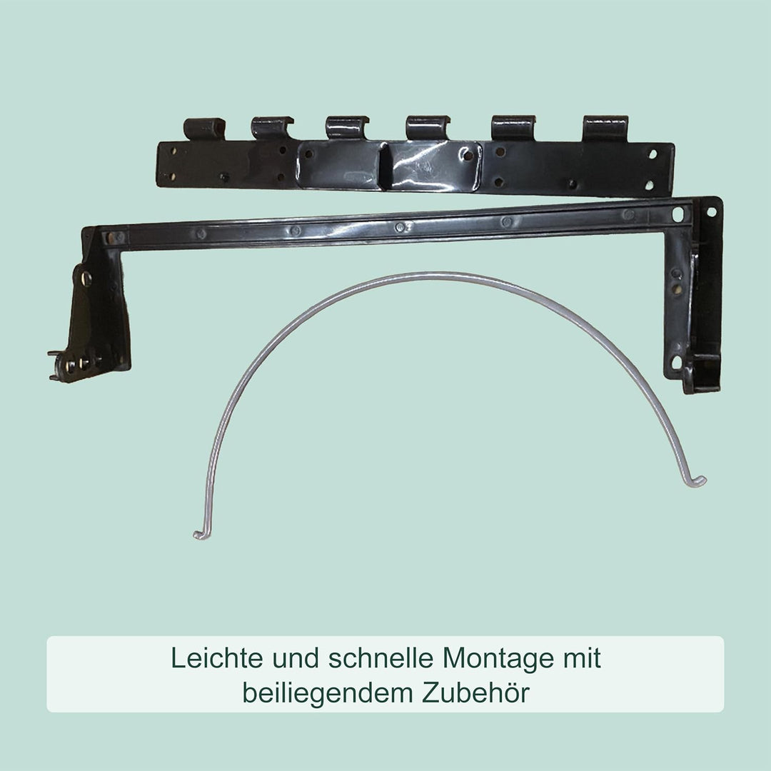 Relaxdays Einbaumülleimer 8 l, Schwingdeckel, HBT: 27,5x27x28 cm, Schwenkeimer für Spülenunterschran