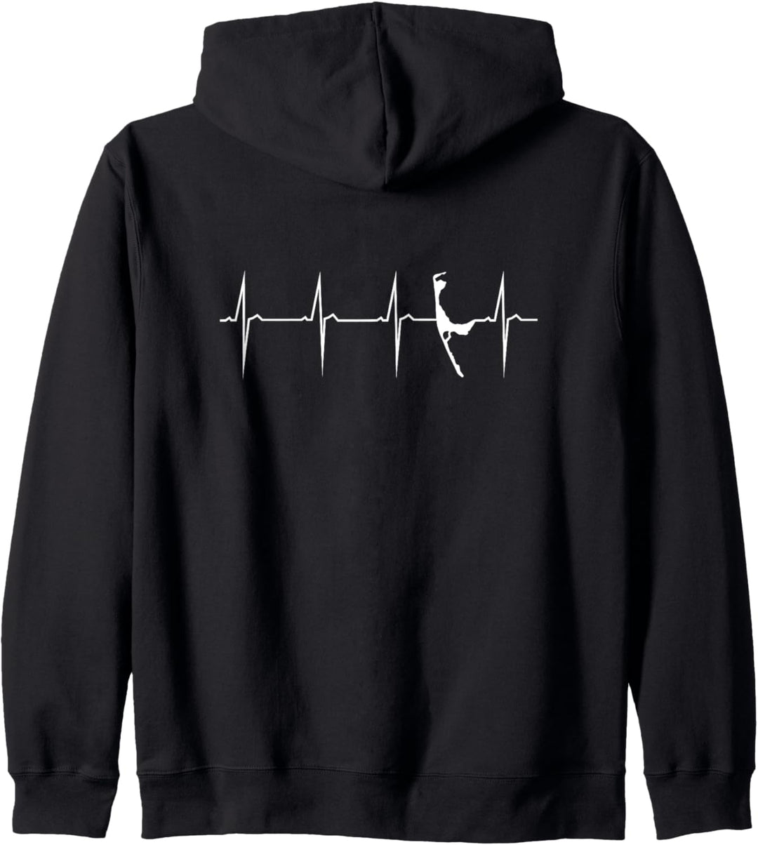 Herzschlag, Herzfrequenz, Herzkurve, Puls, Liebe Sylt Umriss Kapuzenjacke