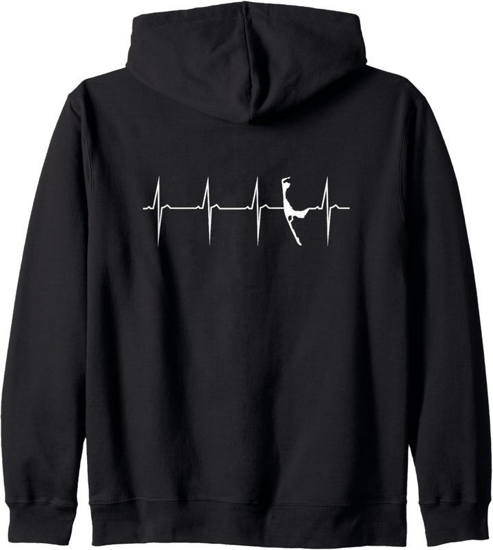 Herzschlag, Herzfrequenz, Herzkurve, Puls, Liebe Sylt Umriss Kapuzenjacke