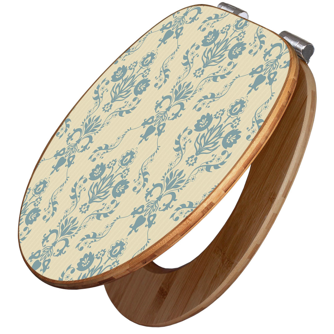 banjado Design WC Sitz Bambus Absenkautomatik 45,8x37,5cm - Toilettendeckel mit Absenkautomatik Holz