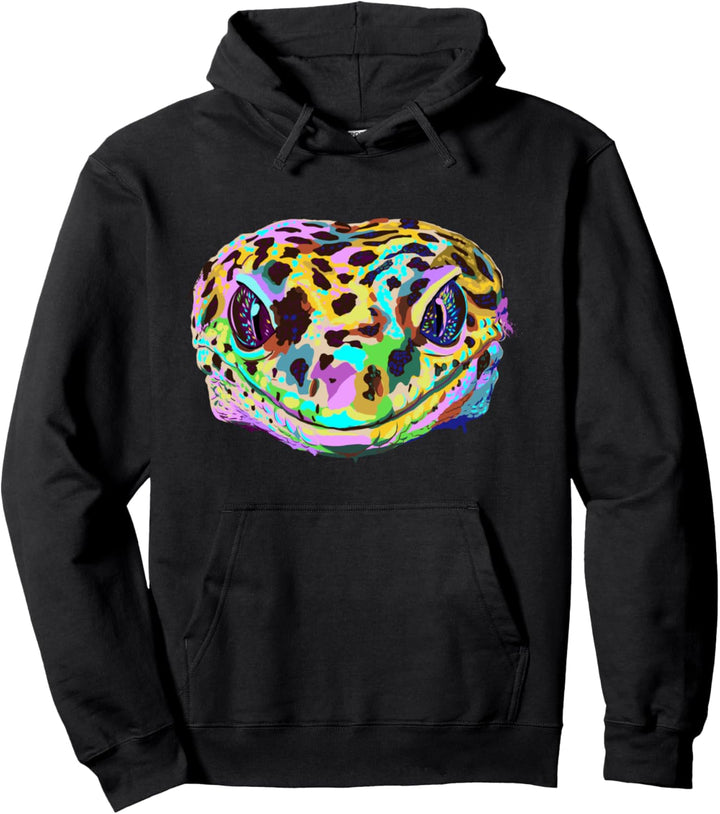 Buntes Eidechsen Leopardgecko Pullover Hoodie