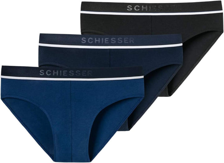 Schiesser Herren Slip (3er Pack) M Mehrfarbig 2, M Mehrfarbig 2