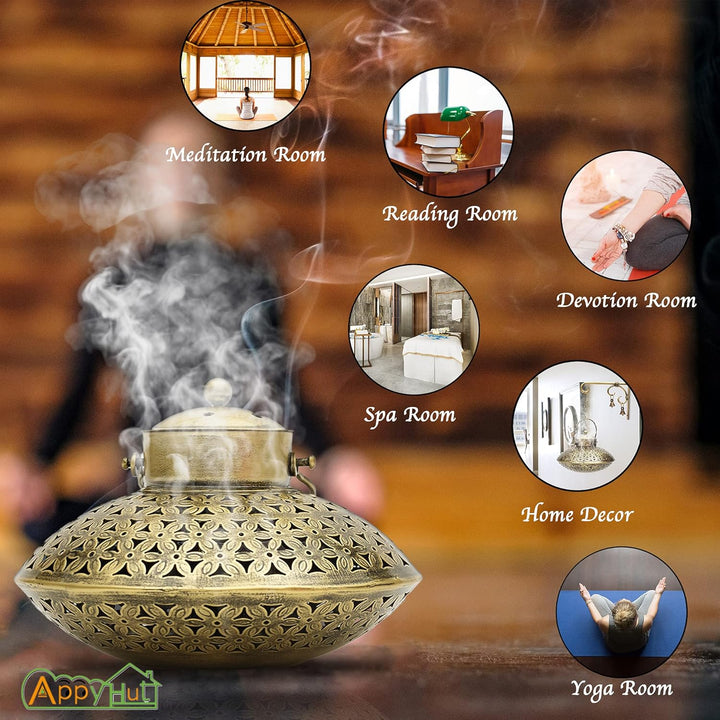 AppyHut Räucherstäbchenhalter, Wandhalter & Räucherkegel, antikes Design, Wanddekoration, spirituell