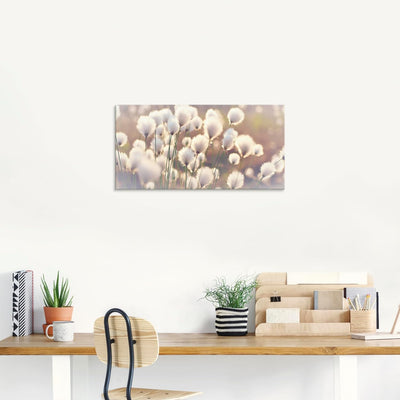 ARTland Glasbilder Wandbild Glas Bild einteilig 100 x 50 cm Natur Zauber Idyll Frühling Moor Pflanze