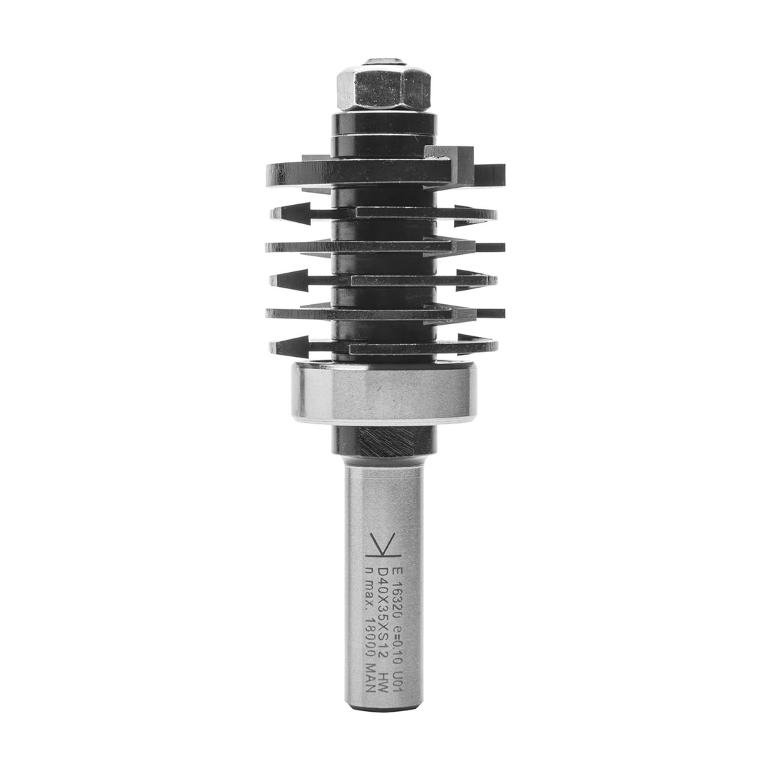 ENT 16320 Finger-Verleimfräser HW, Schaft (S) 12 mm, Durchmesser (D) 40 mm, NL 40 mm, T 6 mm, SL 32