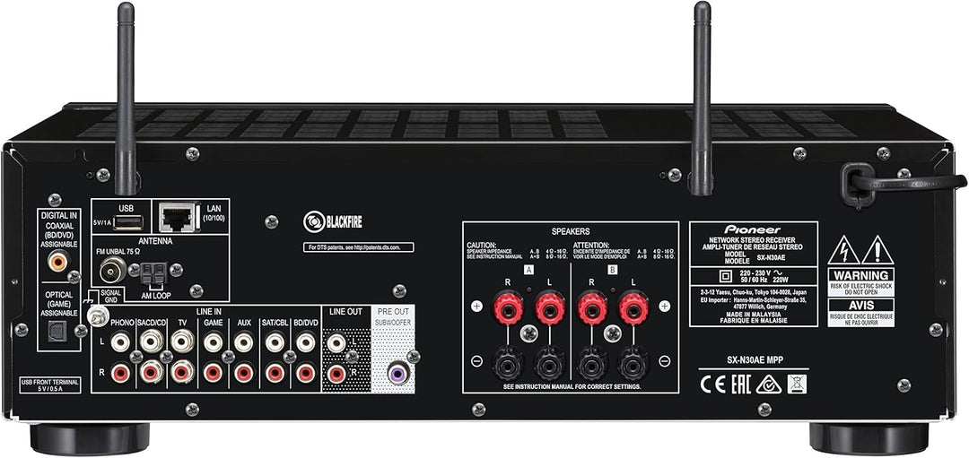 Pioneer SX-N30AE-S Multiroomfähiger Netzwerk Stereo-Receiver mit integriertem WiFi, Chromecast, tune