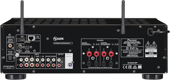Pioneer SX-N30AE-S Multiroomfähiger Netzwerk Stereo-Receiver mit integriertem WiFi, Chromecast, tune