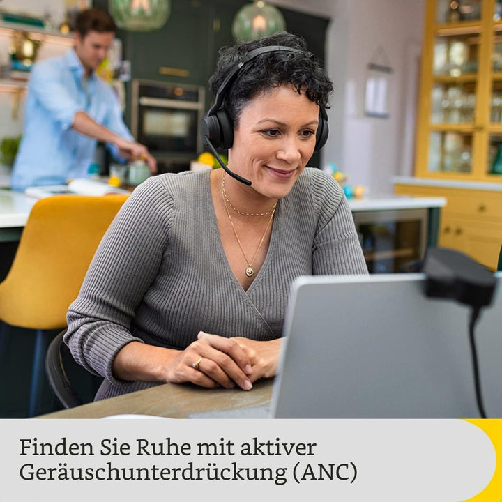 Jabra Evolve2 55 - schnurloses Mono-Headset mit Jabra Air Comfort - Mikrofone mit Geräuschunterdrück
