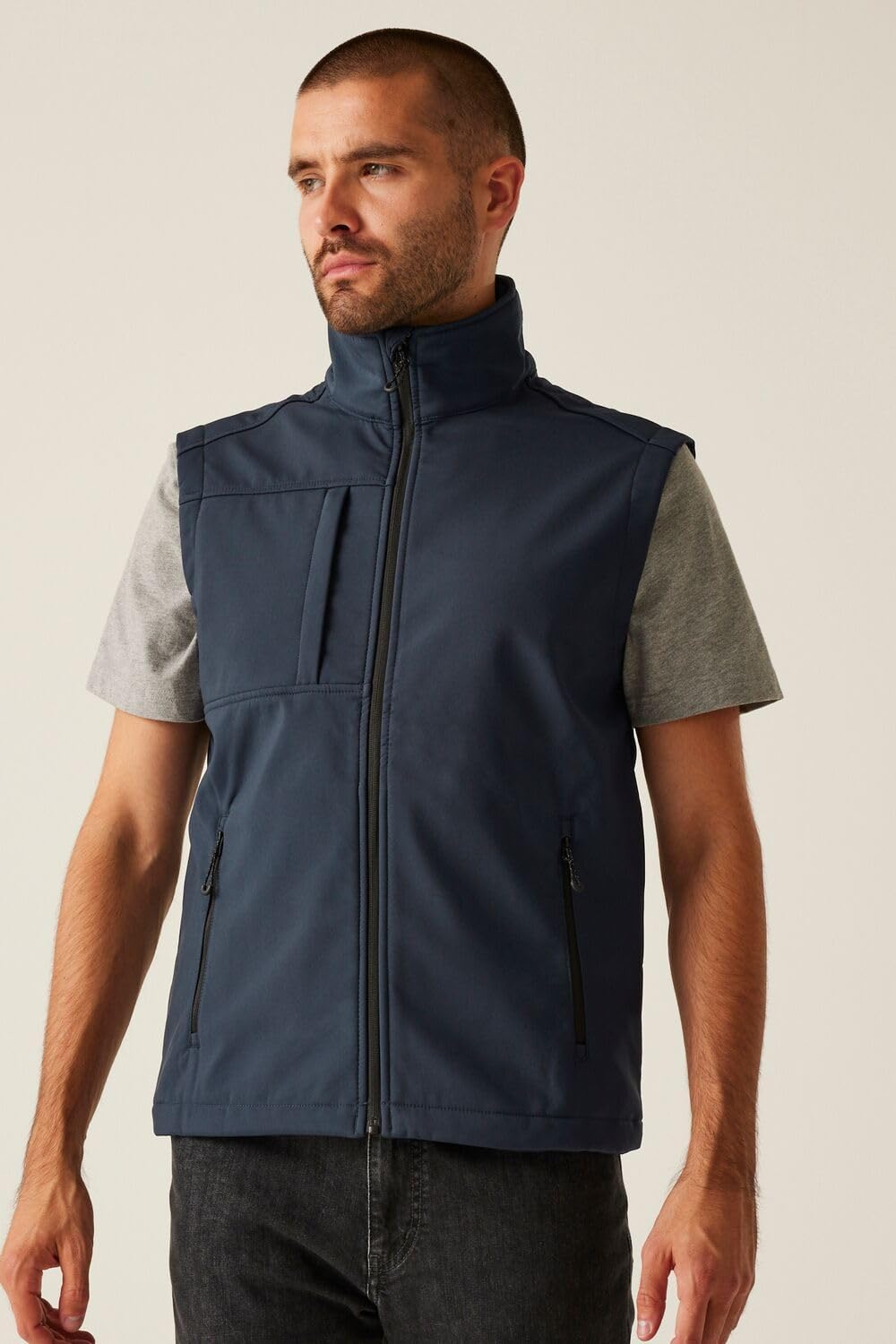 Regatta TRA848 74496 Professionelle Octagon II 3-lagige wasserdichte Softshell-Bodywarmer, Marinebla