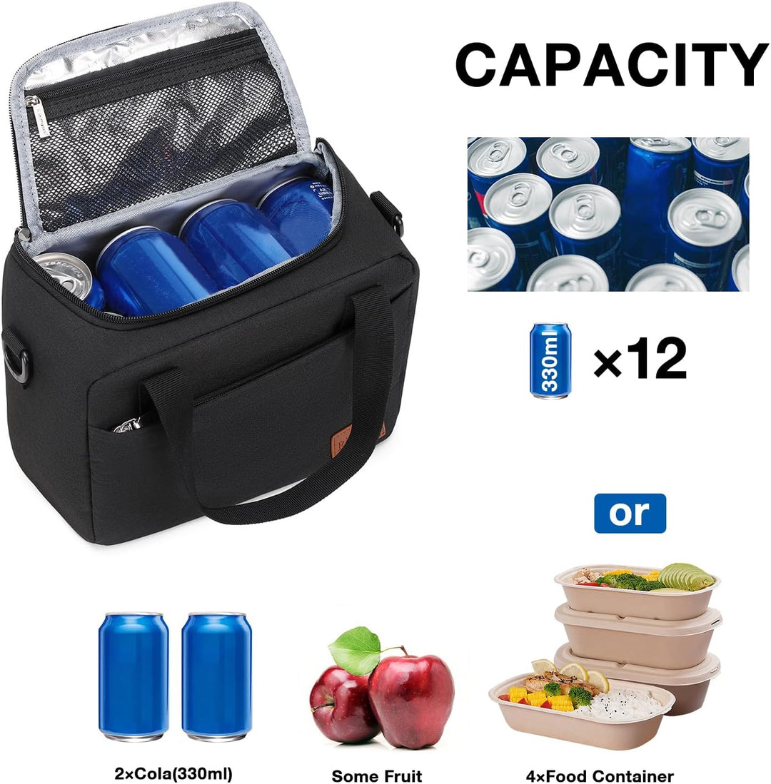 8.5L Kühltasche Kleine Thermotasche Tragbare Lunch-Tasche Isoliertasche Picknicktasche für Arbeit, S