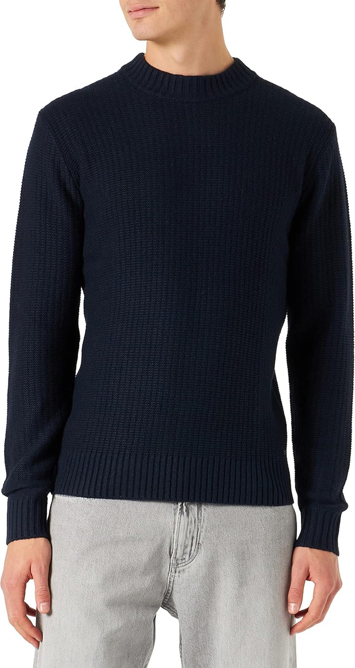 TOM TAILOR Herren Strickpullover mit Wolle XXL 10668 - Sky Captain Blue, XXL 10668 - Sky Captain Blu