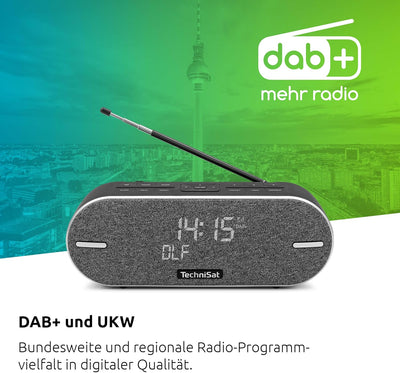 TechniSat DIGITRADIO BT 2 - tragbarer Premium-Bluetooth-Lautsprecher mit DAB+ Digitalradio (UKW, Uhr