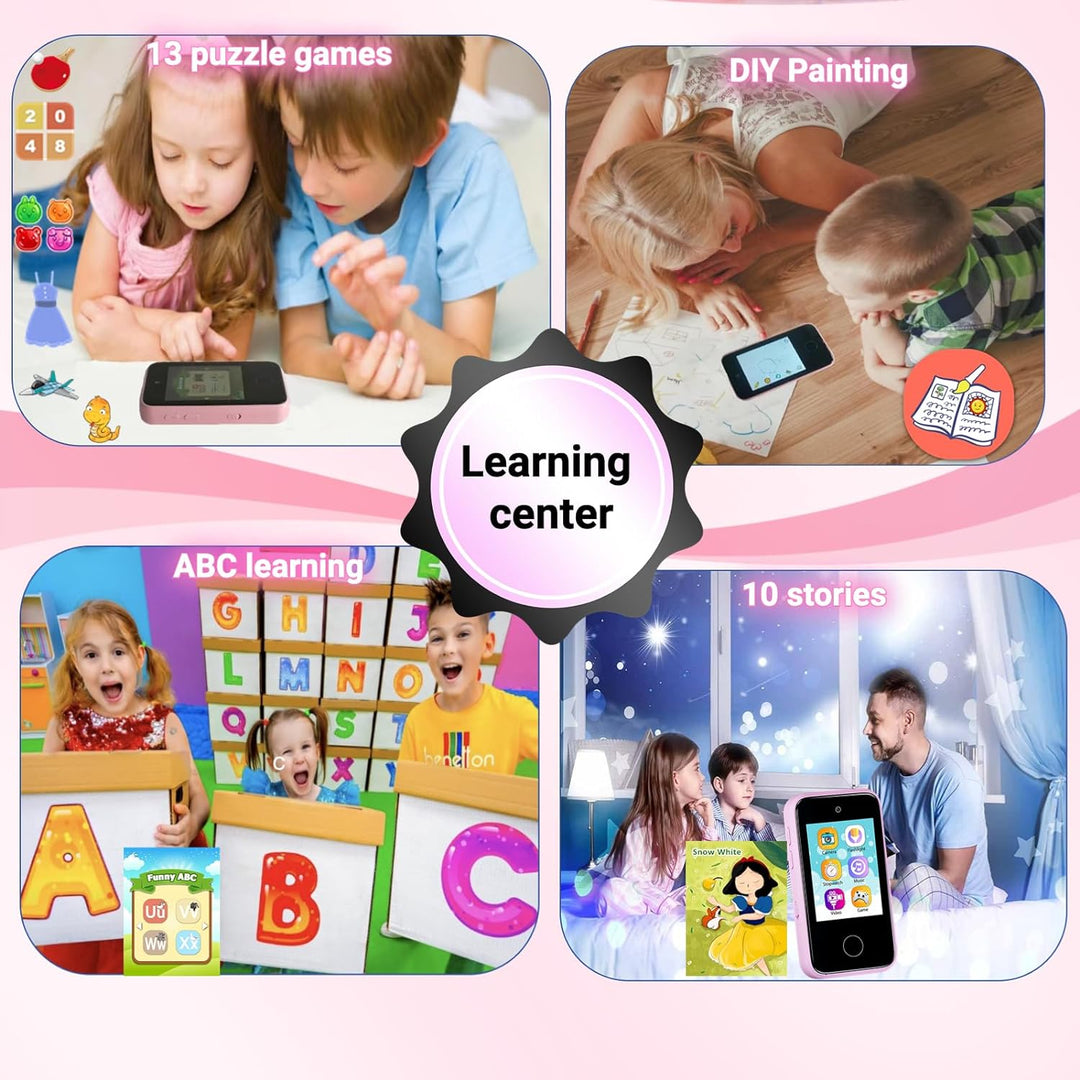 Kinder Handy for 3-8 Jahre,Smartphone und Lernspielzeug für Kleinkinder (Blue), Blue