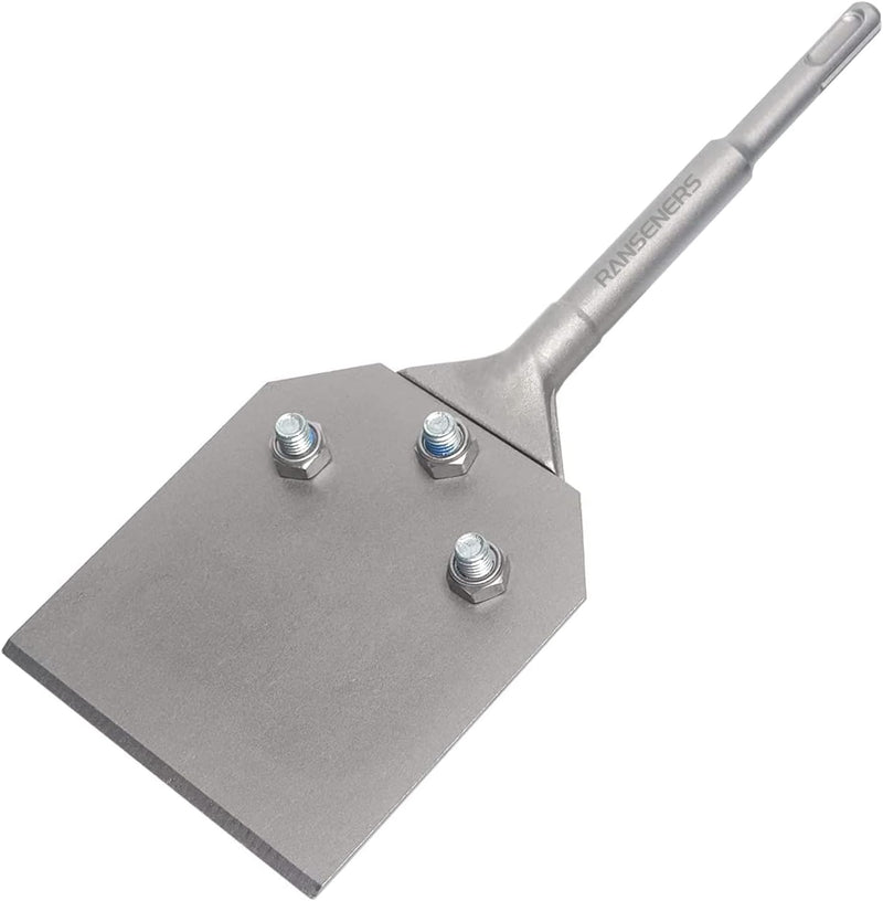 RANSENERS Spachtelmeissel SDS-Plus 250x100 mm, Bodenschaber für Abziehen von Fussbodenkleber, Teppic