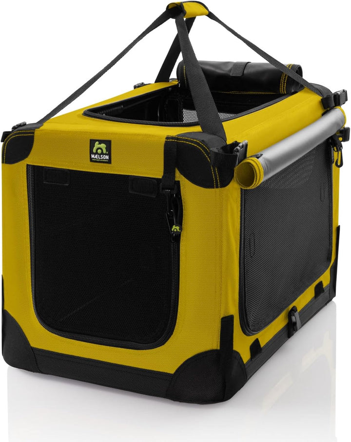 Maelson Soft Kennel Safran Gelb, 62 cm - Faltbare Hunde-Transportbox L 62 x B 41 x H 41 cm Safran Ge