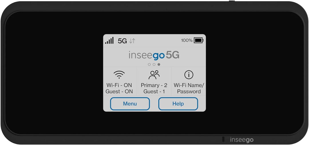 Inseego 5G MiFi M2000 Mobiler 5G Hotspot Router, WiFi 6, 4G LTE-Fallback, 2.4“ Touchscreen, Schnelll