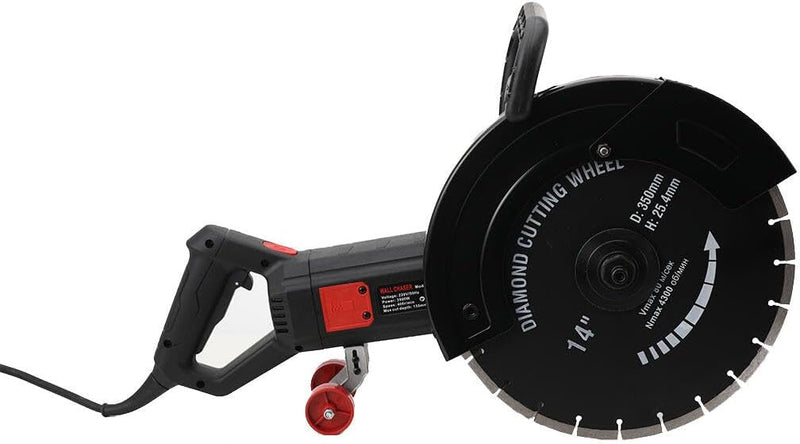 YILIKISS Elektrische Mauernutfräse 3200W Betonsäge Schlitzfräser Wandschlitzer Schlitzbreite: 72 mm
