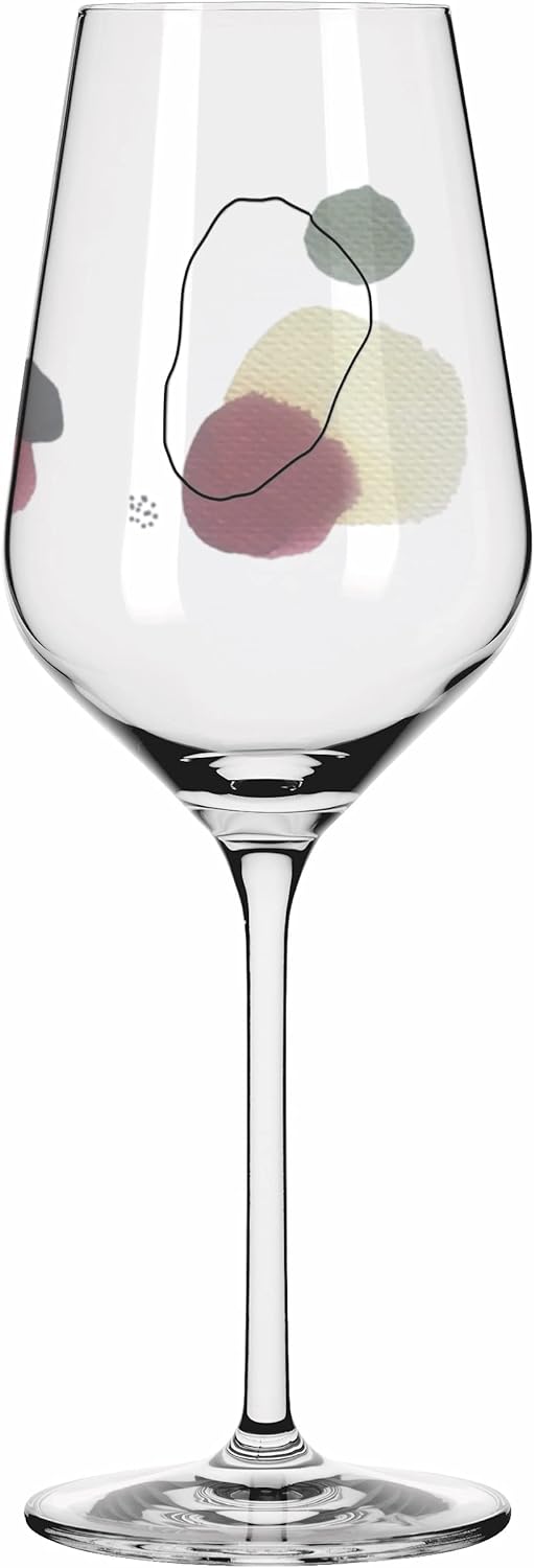RITZENHOFF 3611002 Weissweinglas 300 ml – Serie Sommerwendtraum Set Nr. 2 – 2 Stück mit Aquarellkrei