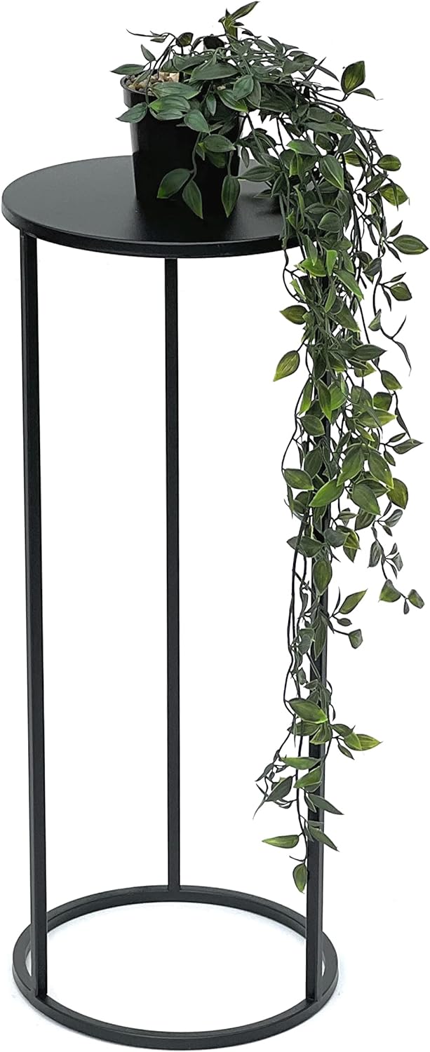 DanDiBo Blumenhocker Metall Schwarz Rund 70-50 cm Blumenständer Beistelltisch 96316 Blumensäule Mode