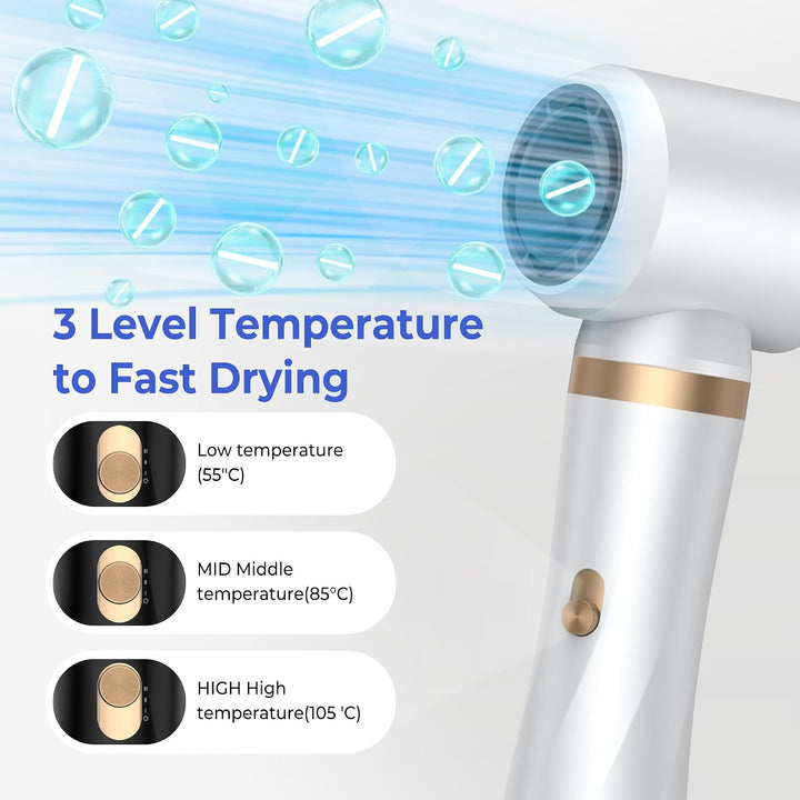 UMIGA Airstyler 5 IN 1 Hairstyler, 1000W Lockenstab Föhnbürste mit warmluftbürste，rundbürstenföhn, L