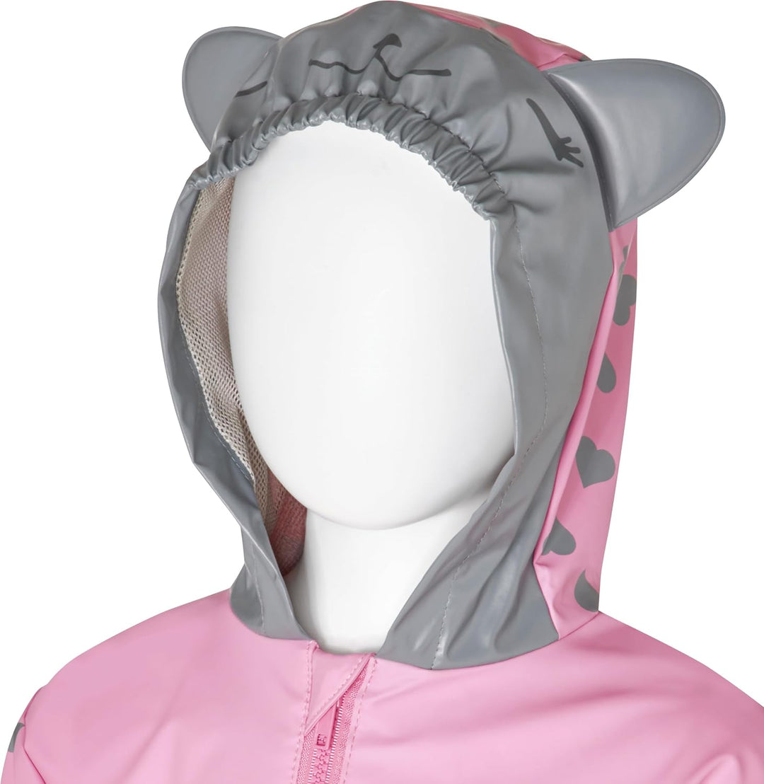 Playshoes Unisex Kinder Regenjacke Wind-und wasserdicht Regenmantel Regenbekleidung 98 Katze, 98 Kat
