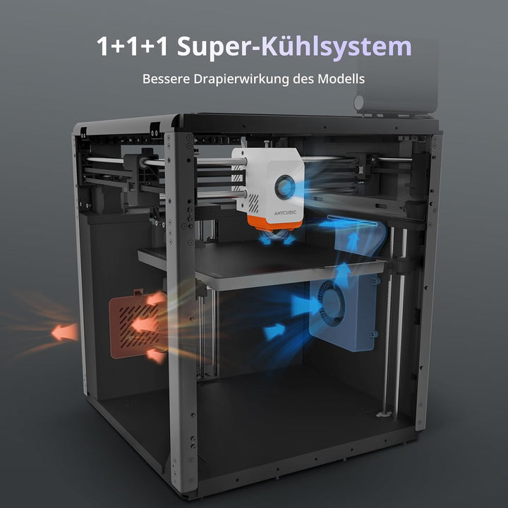 Anycubic Kobra S1 3D-Drucker, Eingebaute Kamera AI-Überwachung, 320°C Hotend mit Abnehmbarer Düse, D