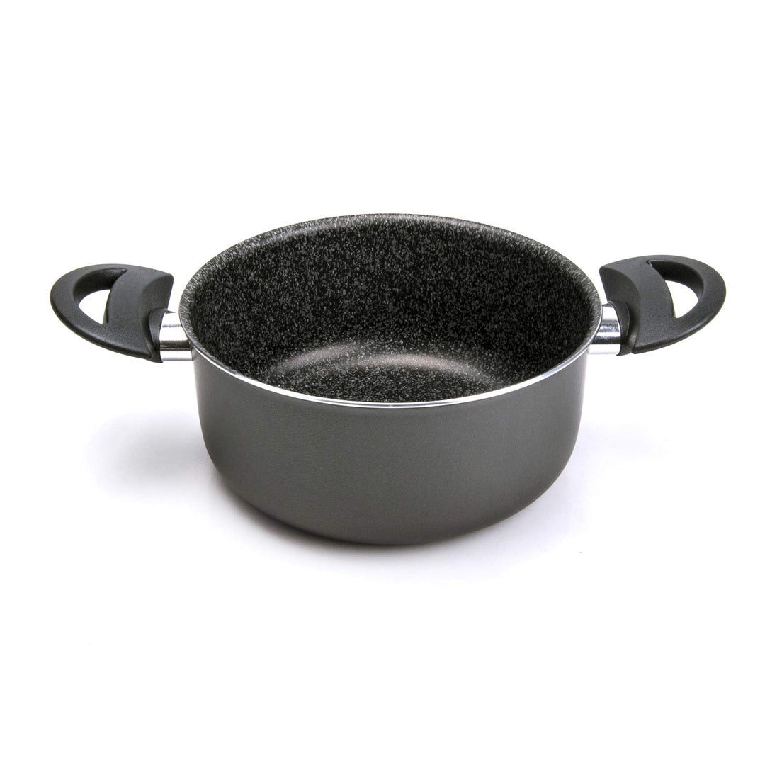 Alluflon Tradition Italien Kasserolle, Aluminium, schwarz, 24 cm, 24 cm