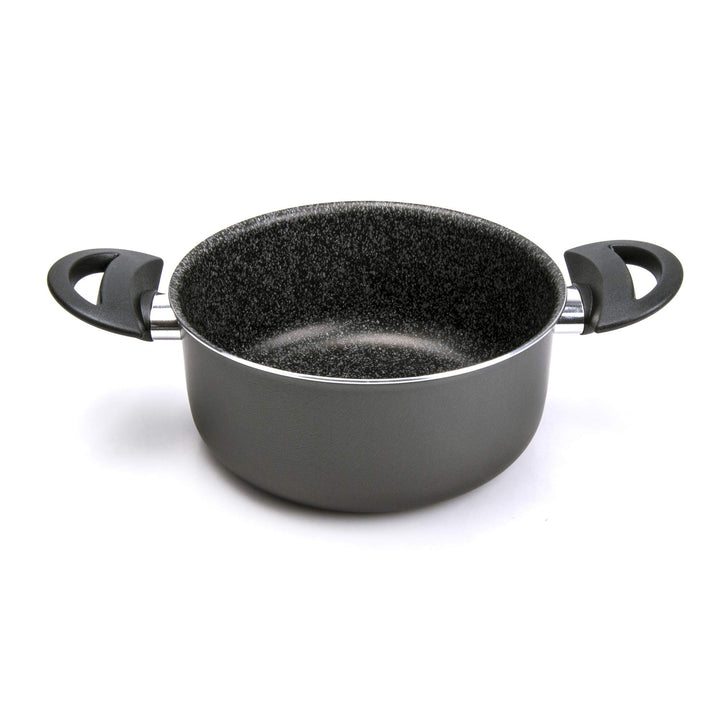 Alluflon Tradition Italien Kasserolle, Aluminium, schwarz, 24 cm, 24 cm