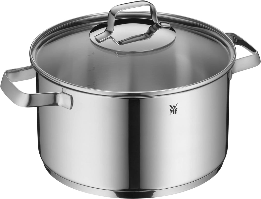 WMF Belmonte Kochtopf gross 24cm, Glasdeckel, Fleischtopf Induktion 5,7l, Cromargan Edelstahl polier