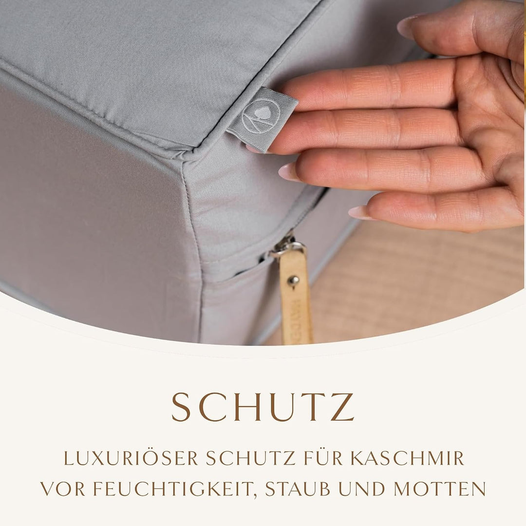 Hayden Hill Luxuriöse Aufbewahrungstasche aus Bio-Baumwolle, 50 cm | Mottenresistent, Kleiderbeutel,