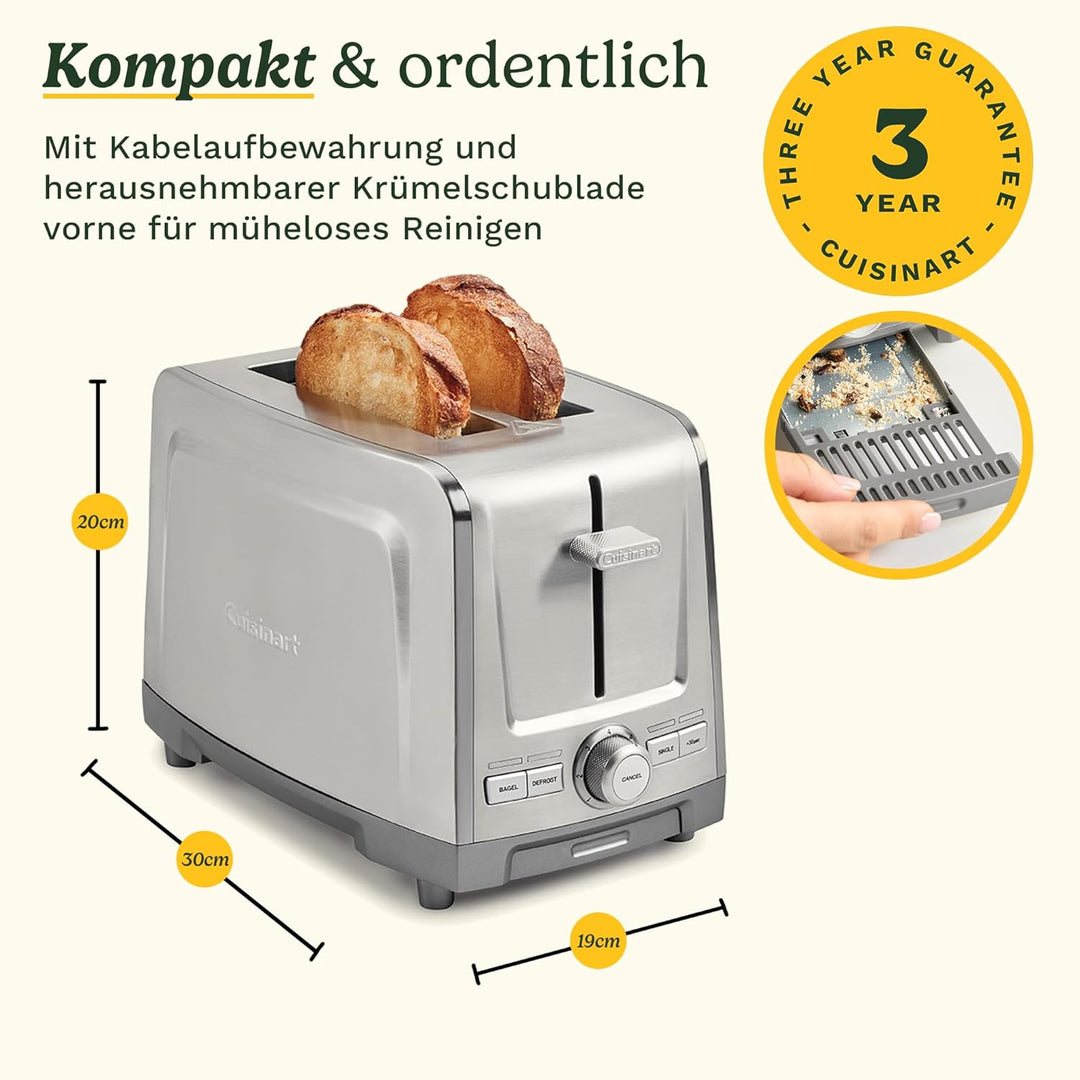 Core Collection 2 Slice Metal Toaster 2 Scheiben (CC) Edelstahl, 2 Scheiben (CC) Edelstahl