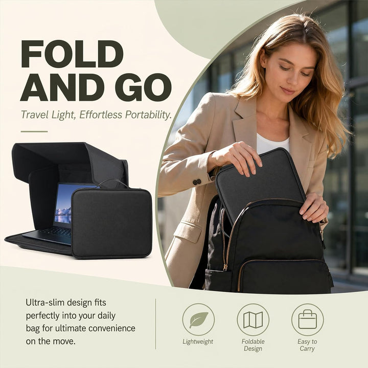 DASIAUTOEM Universal Laptop Sonnenschutz, Klappbare 2-in-1 Laptoptasche, Sonnenschutz Blendschutz UV