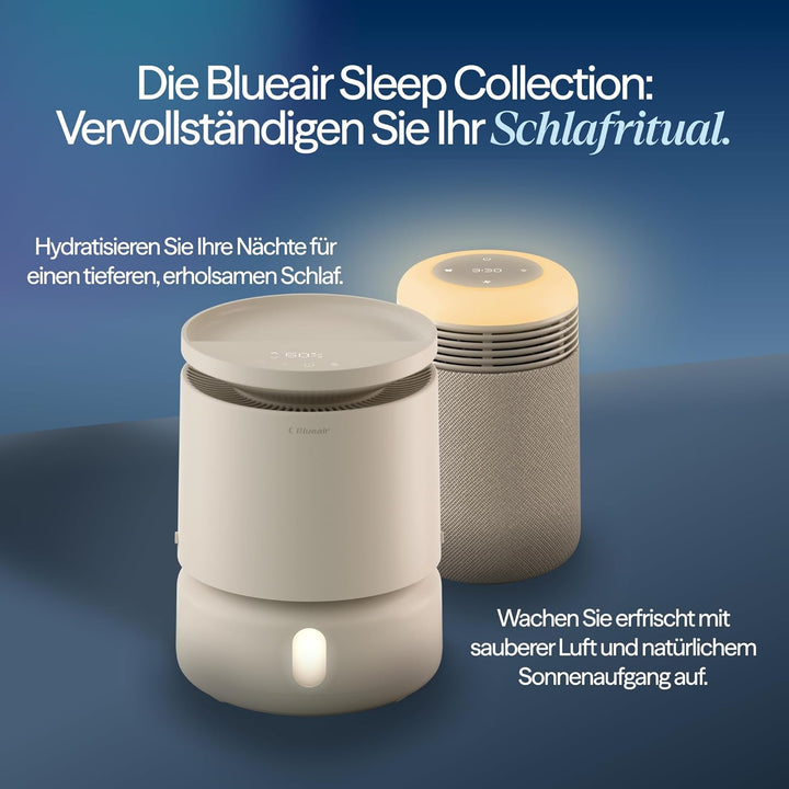 BLUEAIR Mini Restful Luftreiniger fürs Schlafzimmer, mit HEPASilent™ Filter, Sonnenaufgangs-Wecklich