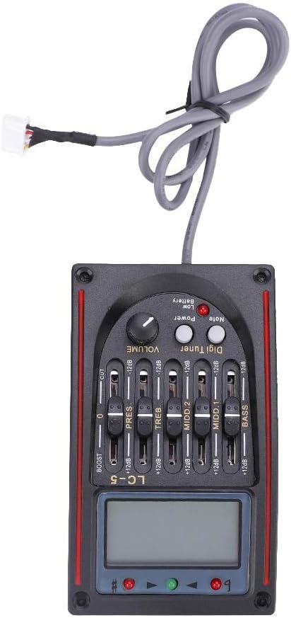 Gitarren Pickup, hochwertiger 5-Band Vorverstärker, Piezo Tonabnehmer für Akustikgitarren, präzise F