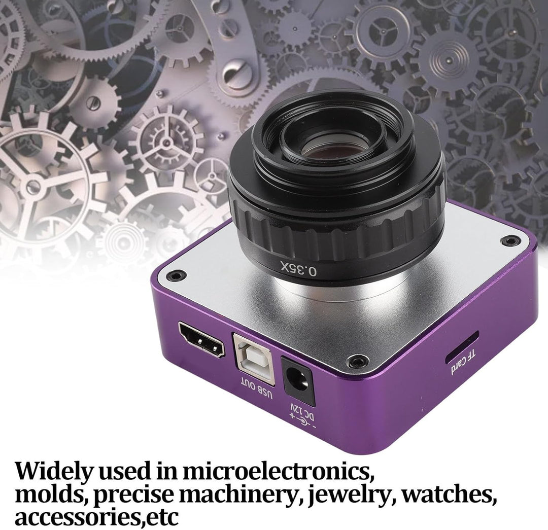 Eujgoov 51MP Mikroskopkamera C-Mount Kamera für Trinokulares Stereomikroskop AC100‑240V (EU Plug)