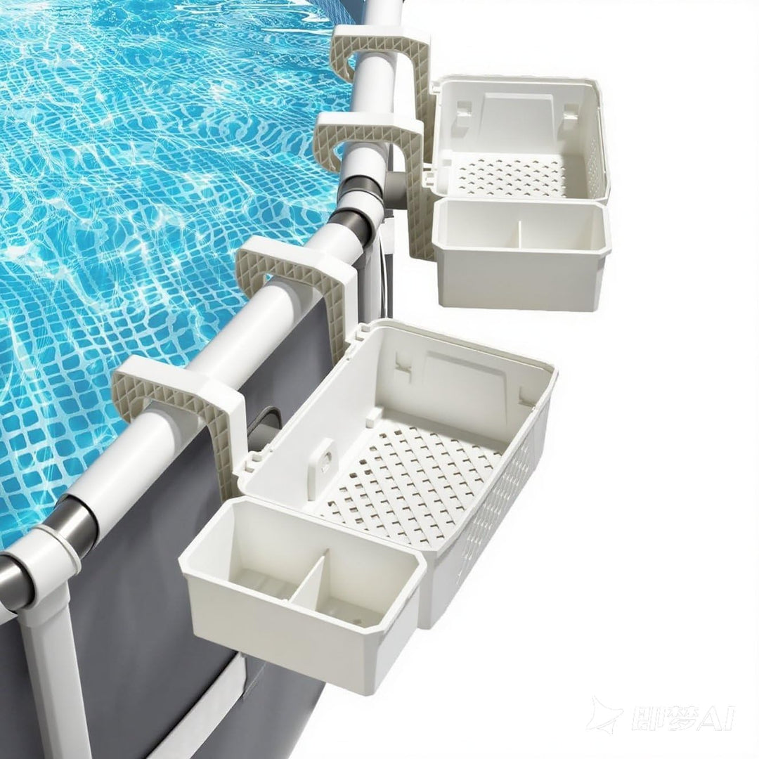 Generisch Pool Aufbewahrungskorb Set inklusive Kunststoff Pool Korb Pool Getränkehalter Hot Tub Zube