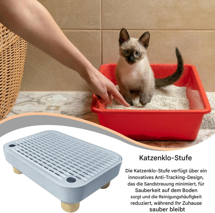 Katzenrampe Für Katzentoilette | Stufe Für Ältere Katzen Mit Filterfunktion - rutschfeste Kätzchen K