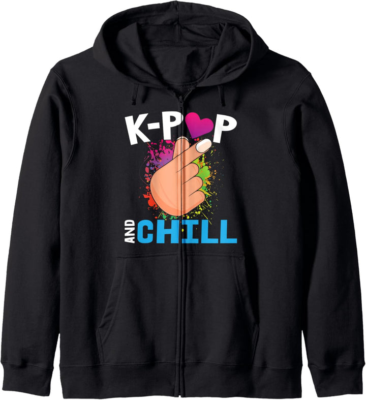 K-Pop and Chill Kpop K pop Finger Kapuzenjacke