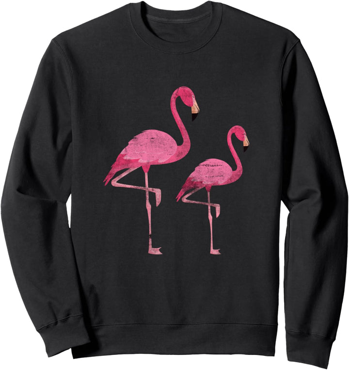 Tropisches Sommertier-lustiges Flamingo-Paar beunruhigt Sweatshirt