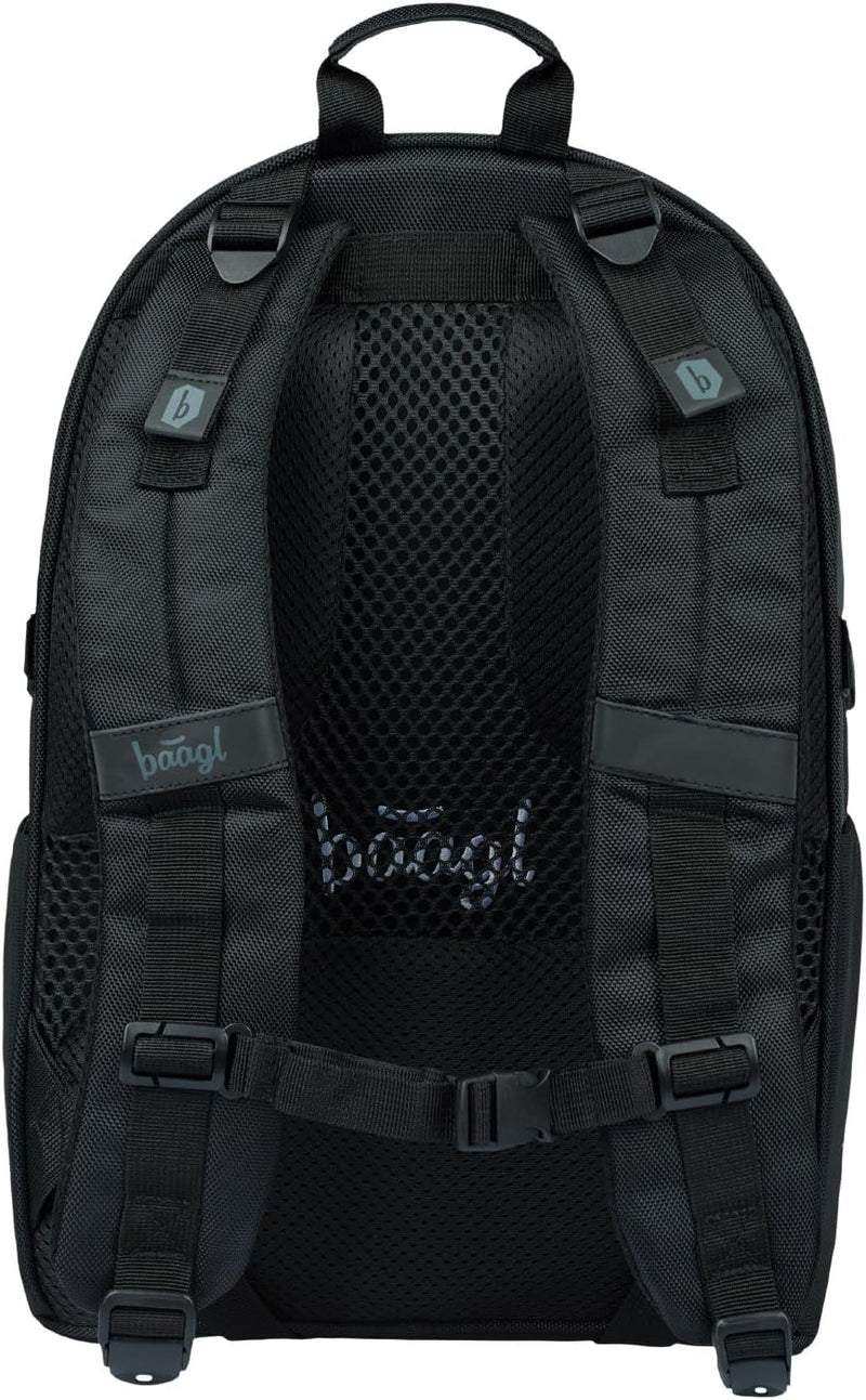 Baagl Schulrucksack Set Jungen Mädchen 3 Teilig, Schultasche ab 3. Klasse, Grundschule Ranzen mit Br