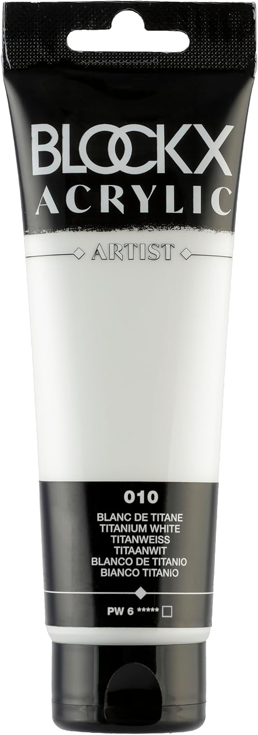 Blockx 65120BXC - Set mit 5x120ml Tuben, feine Acrylfarbe, Acrylic Artist, Primärfarben, dekend und