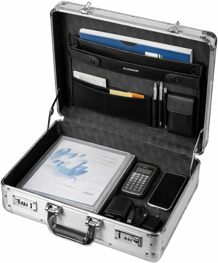 ALUMAXX 45114 Attachékoffer TAURUS, Aktenkoffer aus Aluminium, Businesskoffer, Dokumentenkoffer, Alu