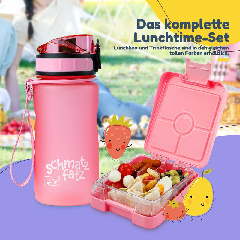 schmatzfatz easy Kinder Snackbox, Brotdose, Brotdose mit Fächern, Bento Box, Brotdose, Lunchbox, Ges