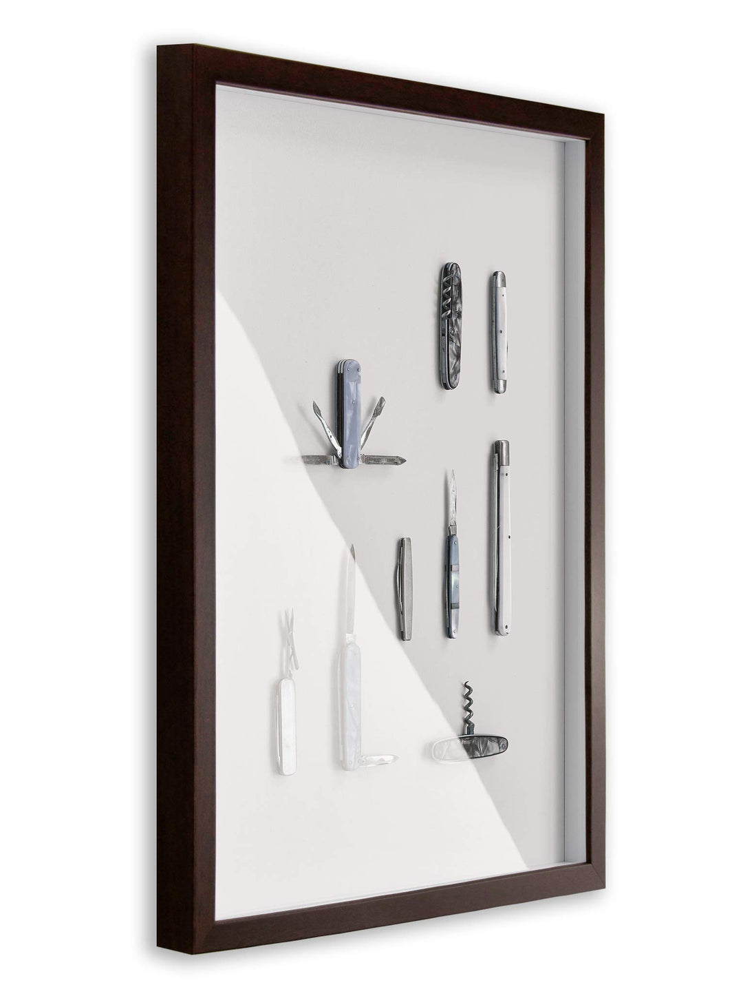 BIRAPA Objektrahmen Talon SPACE 20x20 cm Massivholz-Braun 3D Bilderrahmen zum Befüllen, 20x20 cm Mas