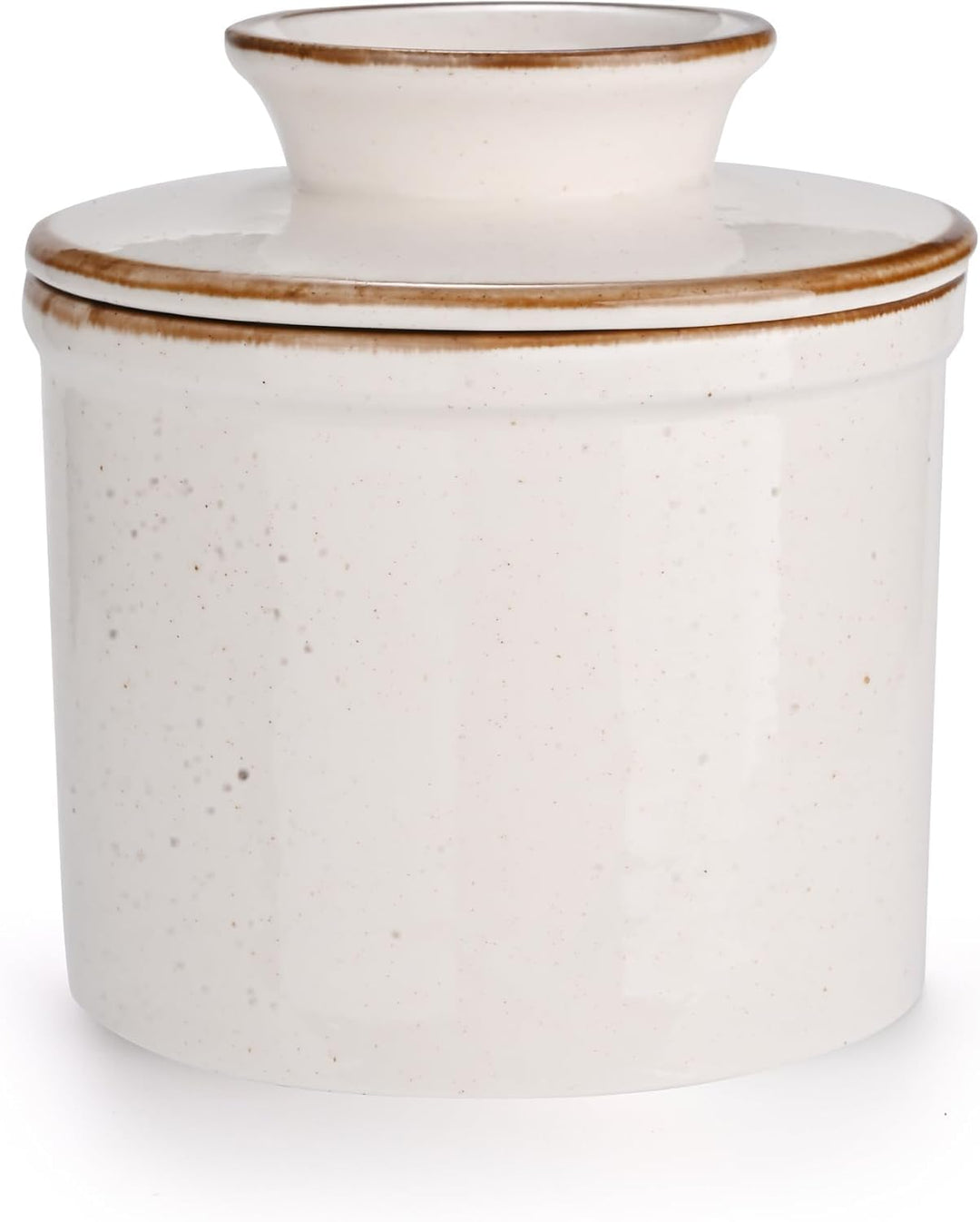 Jersinwei Französische Butterdose Wassergekühlt mit Wasserlinie Keramik Butterglocke für streichfähi
