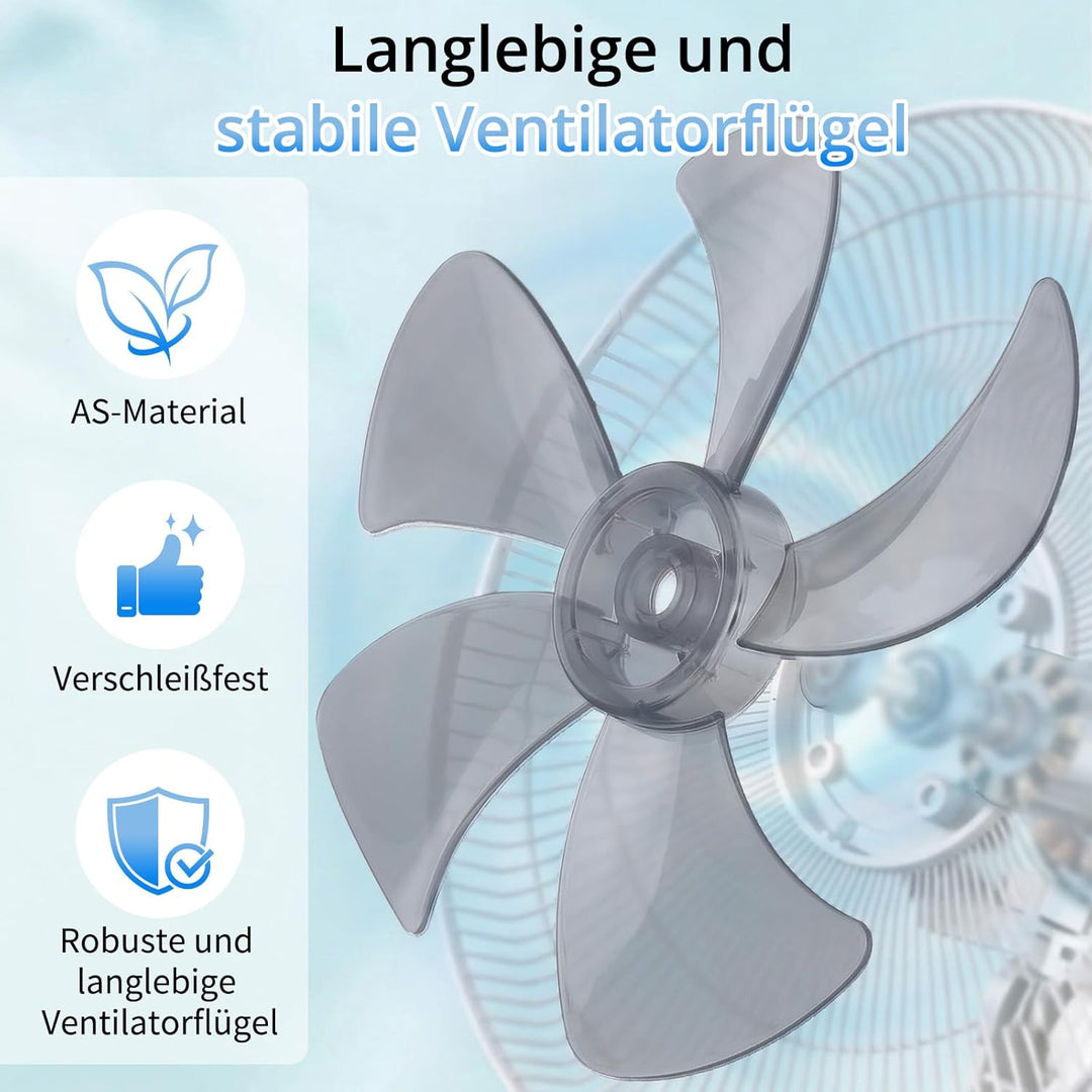 LEADZM Standventilator Leise mit Fernbedienung,3 Geschwindigkeitsstufen,7,5H Timer,117-134 cm höhenv