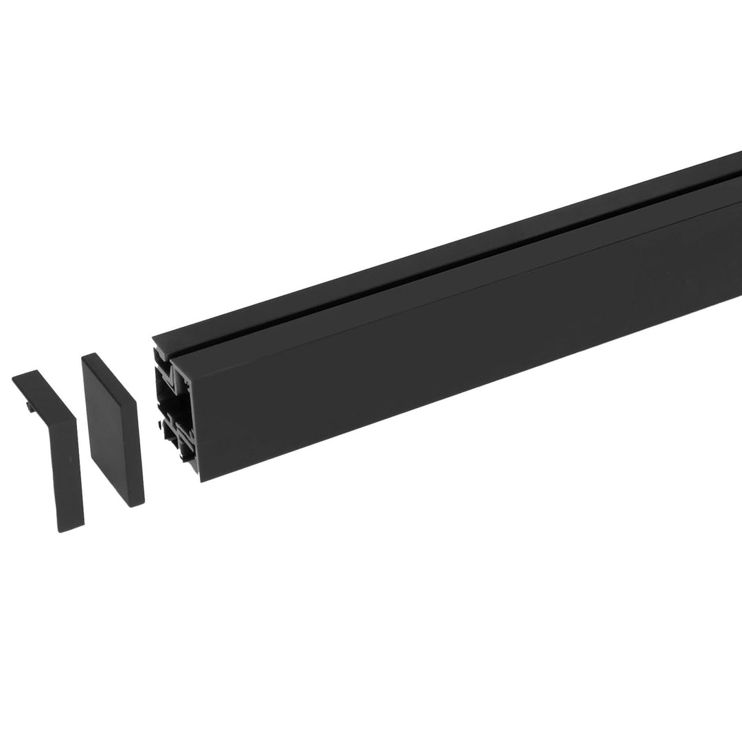 Linero Mosaiq Relingsystem Länge 600 x 32,9 x 41,5 mm schwarz Küchenreling von Sotech 600 mm Tiefsch