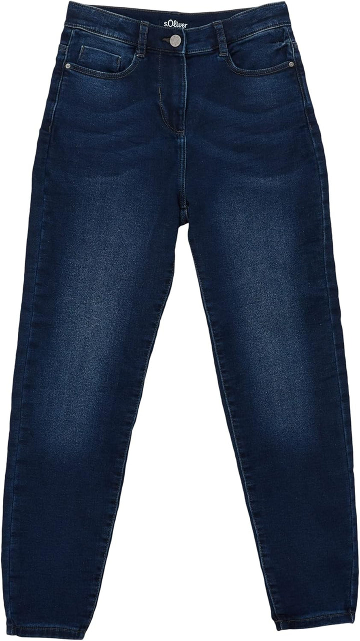 s.Oliver Mädchen Jeans, MOM Fit 146 Slim Blau, 146 Slim Blau