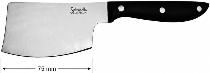 Salvinelli BISTROT glattes Manarettamesser, geschmiedeter Edelstahl, Fleischmesser 6 Stück, Klinge 7